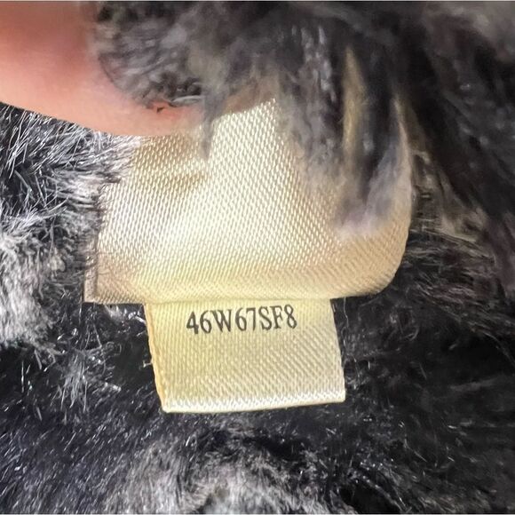 Dylan True Grit Faux Fur Hooded Vest Gray Soft Cozy Warm Size M - Picture 11 of 13